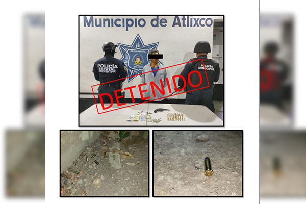 Hiere a balazos a su vecino y amenaza a policías de Atlixco