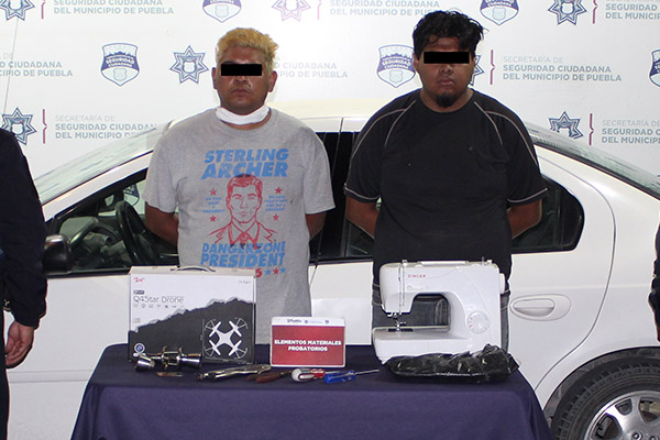 Captura Policía Municipal a dos ladrones de casa habitación