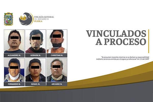 Seis sujetos procesados por violentar a familiares y parejas