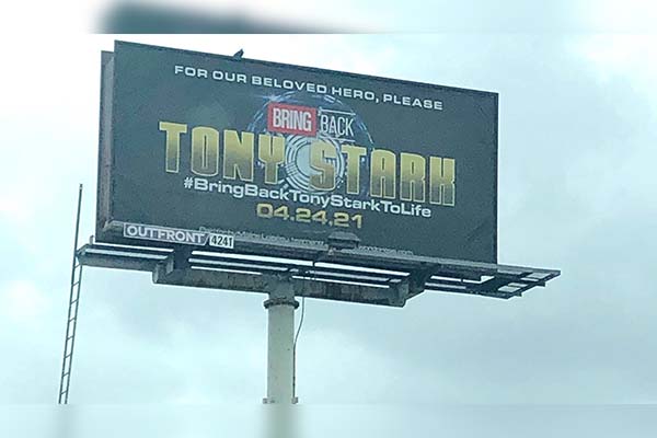 Con valla publicitaria, fans de Iron Man exigen regreso de Tony Stark al MCU
