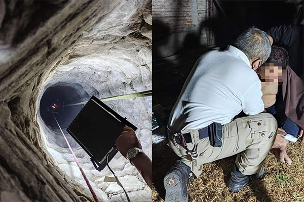 Rescatan a hombre tras caer a un pozo de 20 metros de profundidad