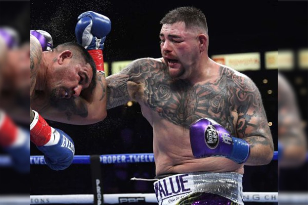 Andy Ruiz gana mientras los fanáticos arman batalla campal en las gradas