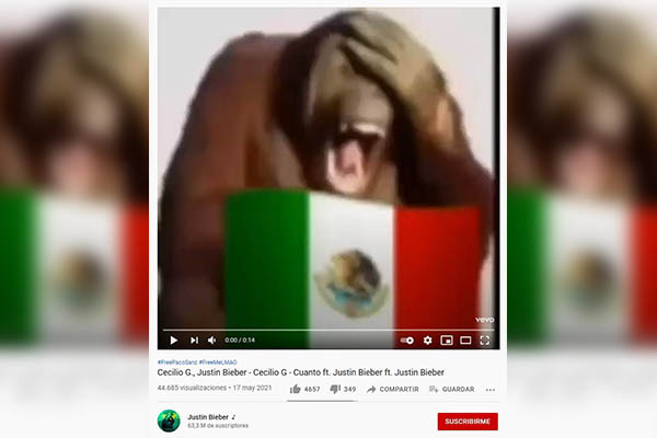 Hackean el YouTube de Justin Bieber con extraño video de un simio