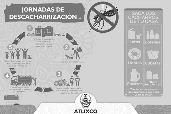 Inicia comuna de Atlixco Jornada de Descacharrización para prevenir el dengue