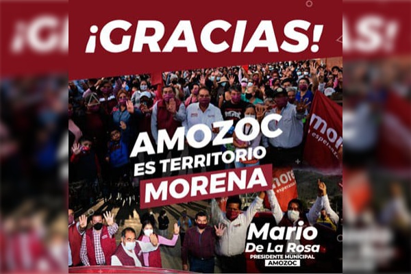 Morena se consolida en Amozoc; Mario de la Rosa agradece muestras de apoyo