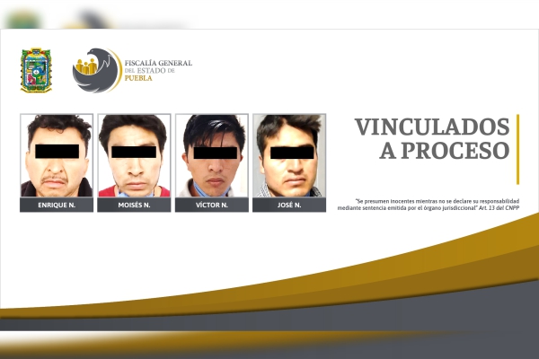 Dictan prisión contra cuatro por homicidio, robo y daños