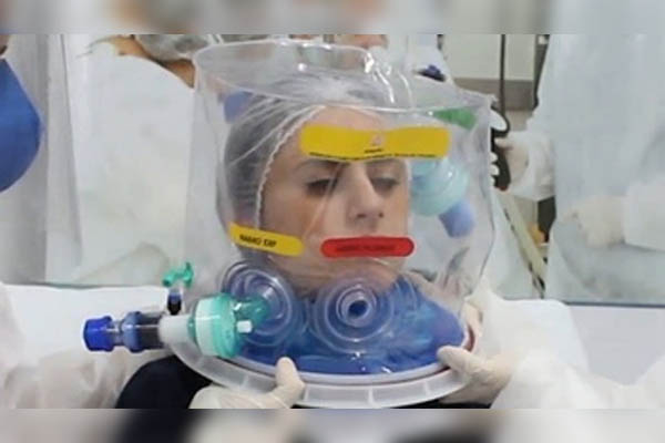 Casco de respiración artificial reduce hasta 65% intubación en pacientes con COVID-19