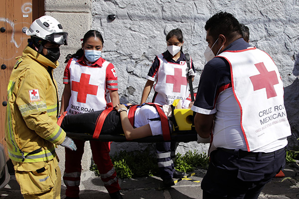 Encabeza Cruz Roja Puebla simulacro por “Día del Socorrista