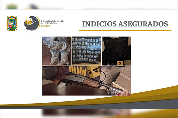 FGE cateó inmueble en Juan C. Bonilla y halló armas y drogas