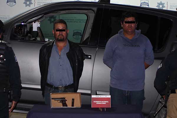 Aseguran arma ilegal a dos sujetos; ya están detenidos