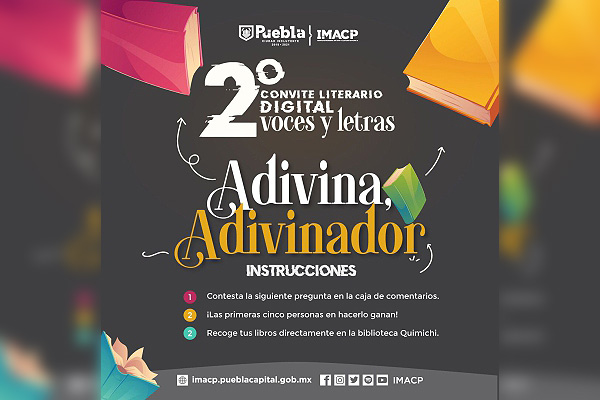 Efectúa IMACP segunda emisión del “Convite literario: Voces y letras”