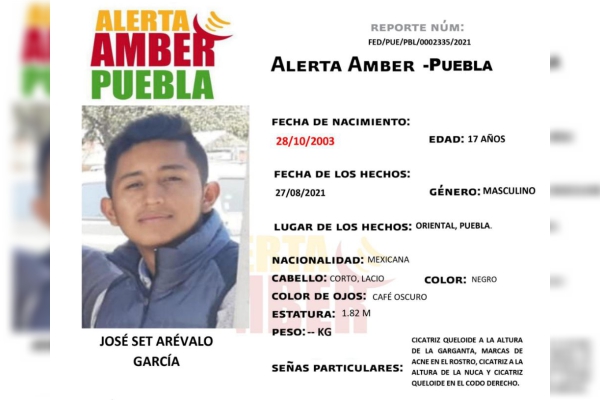 FGE activa Alerta Amber para localizar a adolescente de 17 años