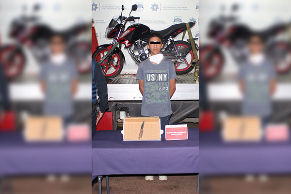 Detenido joven ladrón luego de robar una motocicleta