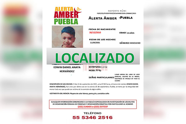 Localizaron ileso al menor Edwin Daniel de 10 años