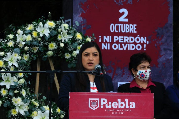 Conmemora Ayuntamiento de Puebla 53 años de la represión del 2 de Octubre