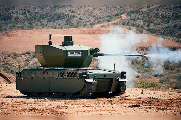 Prueban en EU el EMAV-MCA, robot de más de tres toneladas con un armamento devastador