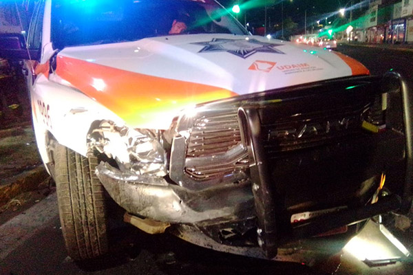Otra patrulla chocó, pero esta vez no fue culpable