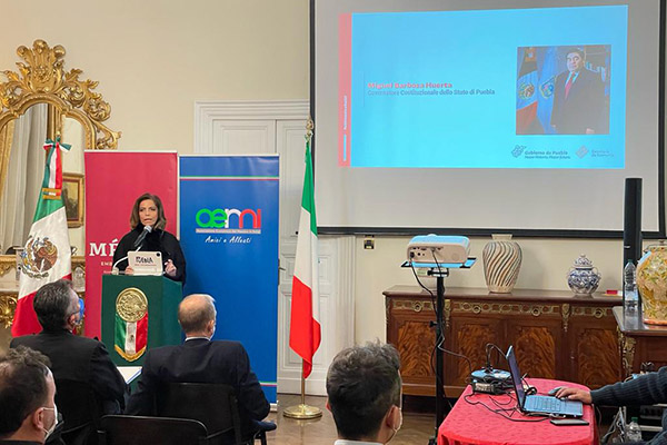 Ante empresarios italianos, Economía promueve ventajas de Puebla para recibir inversiones