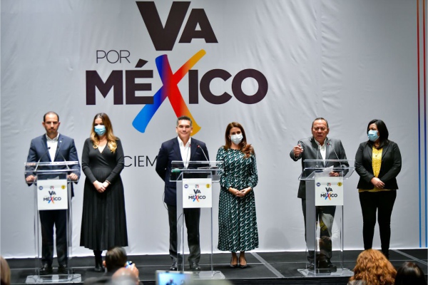 PRI, PAN y PRD buscarán juntos cuatro gubernaturas en 2022