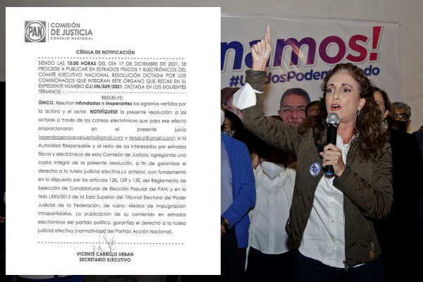 PAN nacional desecha impugnación y ratifica triunfo de Augusta Díaz de Rivera