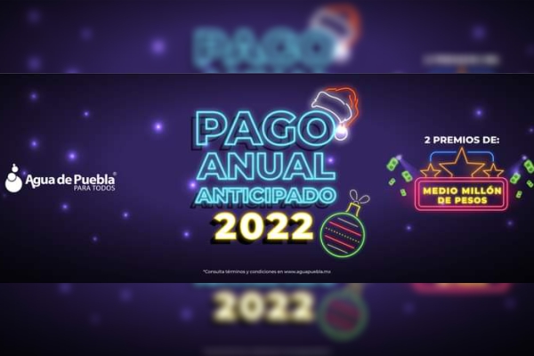 Agua de Puebla efectuará este jueves el Primer Sorteo del Pago Anual Anticipado
