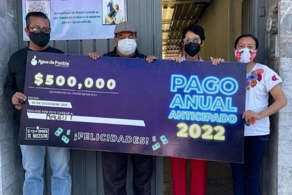 Don Miguel ganó los $500,000 del sorteo de Agua de Puebla