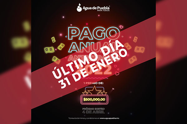 Hoy, último día del “Pago Anual Anticipado 2022”