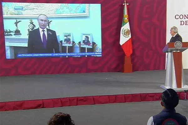 AMLO aclara que video de Putin condenando a México es falso