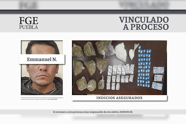 FGE aseguró a un hombre con droga y medicamento controlado