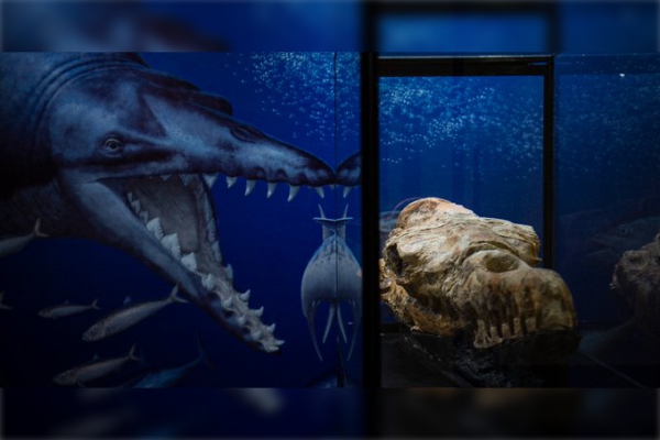 Exhiben en Perú cráneo de ballena primitiva de hace 36 millones de años