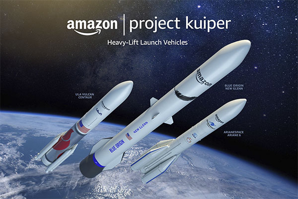 Amazon planea 83 misiones al espacio para poner en órbita sus satélites Kuiper