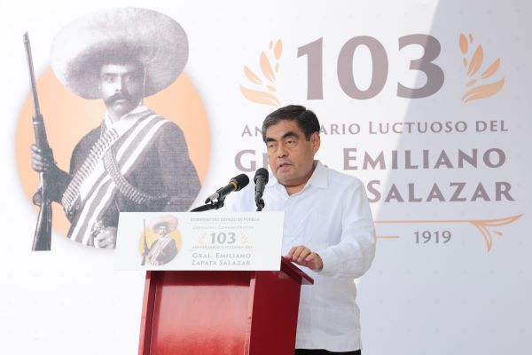 Como Zapata, Gobierno de Puebla trabaja para acabar con desigualdad: Barbosa