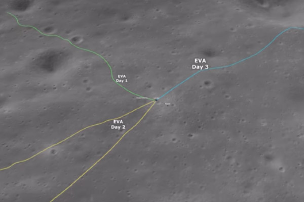 Así fue el panorama de los astronautas del Apollo 16 durante su alunizaje en 1972