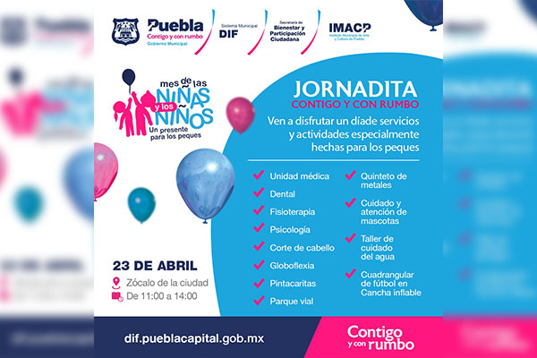 Ayuntamiento de Puebla acercará servicios y actividades especiales para la niñez