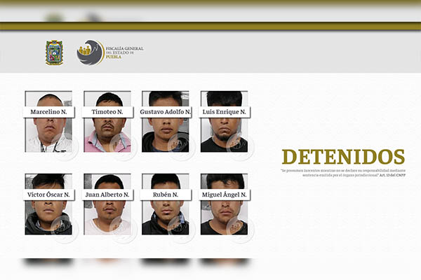 Detenidos 8 maleantes, uno relacionado con el homicidio de un niño y un adulto