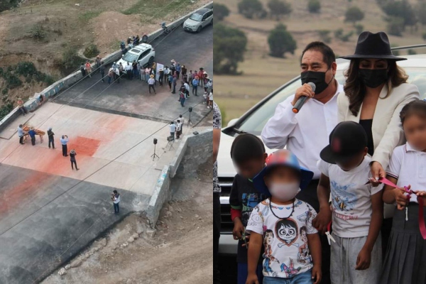 Entrega Mario de la Rosa nueva infraestructura vial en Amozoc