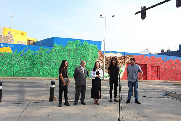 Inauguran mural interactivo para conmemorar la Batalla del 5 de Mayo