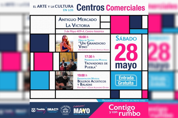 Actividades culturales impulsadas por el IMACP llegan a centros comerciales