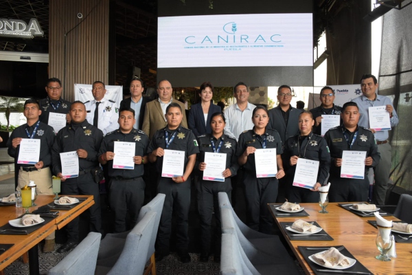 Canirac reconoce el trabajo de la Policía Municipal de Puebla