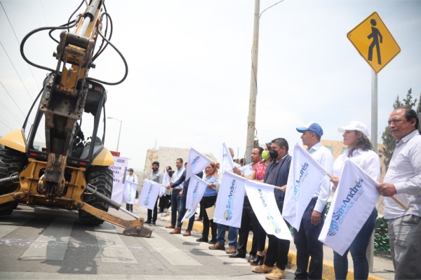 Edmundo Tlatehui preside el inicio de nueva obra de movilidad en San Andrés