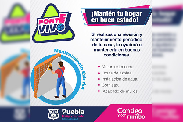 Ayuntamiento brinda recomendaciones para mantenimiento a inmuebles ante temporada de lluvias