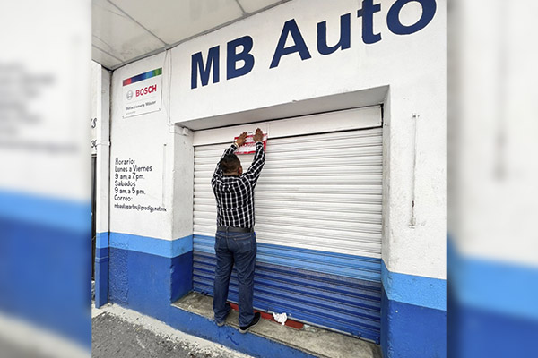 Autoridades supervisan comercios en la zona de la 46 poniente; 13 fueron clausurados