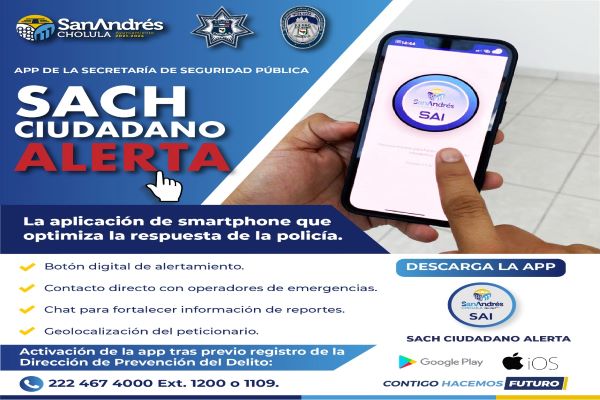 San Andrés Cholula lanza app para optimizar la respuesta de la Policía