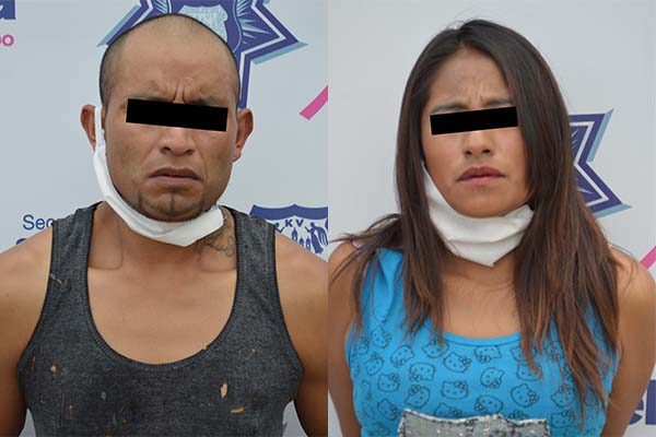 Detienen a pareja de delincuentes; portaban 30 envoltorios de droga