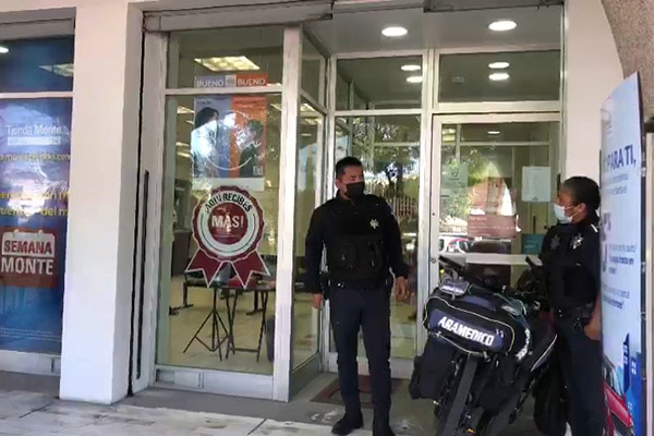 Intensa movilización por asalto fallido en Monte de Piedad de Las Ánimas