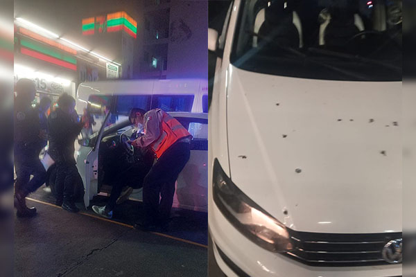 Tras conflicto vial, atacan a balazos a unidad de Uber