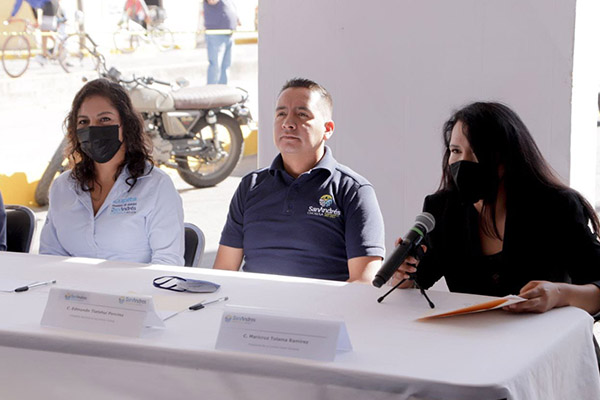 Ayuntamiento de San Andrés brinda servicios municipales a colonia Lázaro Cárdenas