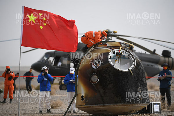 Exhiben cápsula de retorno de nave espacial Shenzhou-13