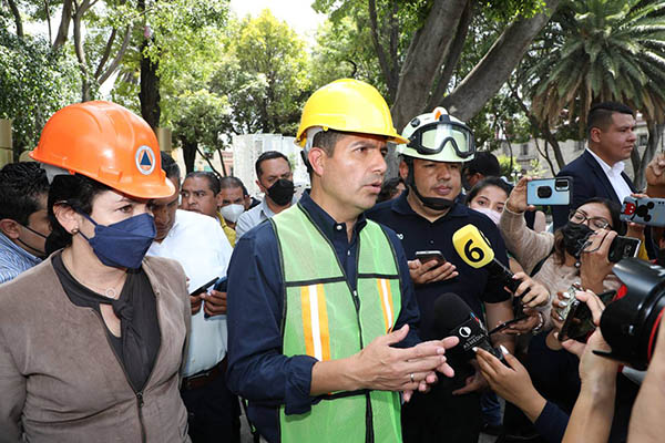 Saldo blanco en la ciudad de Puebla tras sismo de 7.4