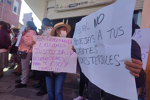 Protestan en Casa Aguayo por el presunto homicidio de Gregorio Ventura